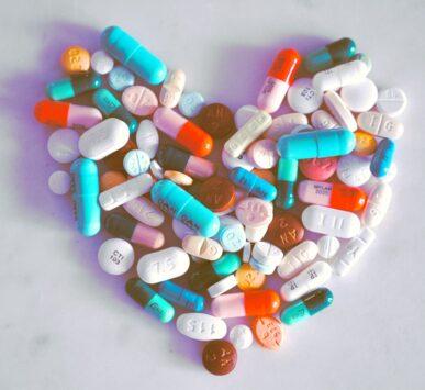blue and white medication pill